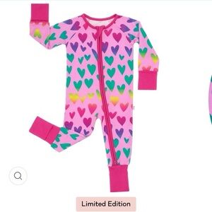 *SOLD* Limited edition Little Sleepies ombré rainbow hearts zippy